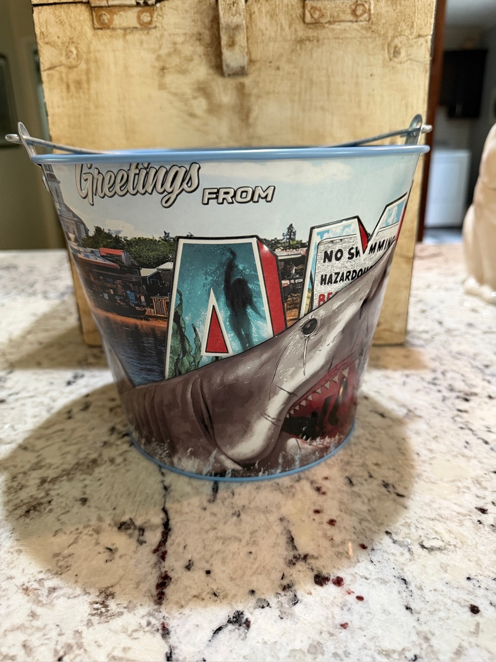 Jaws 50th Anniversary Popcorn Bucket Tin 2025 170 oz/ 5L